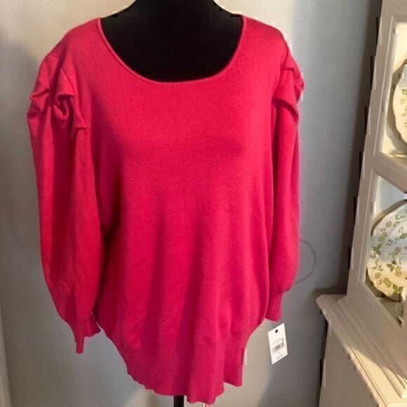 NWT Ophelia Rose puff sleeve sweater    F - Picture 1 of 7